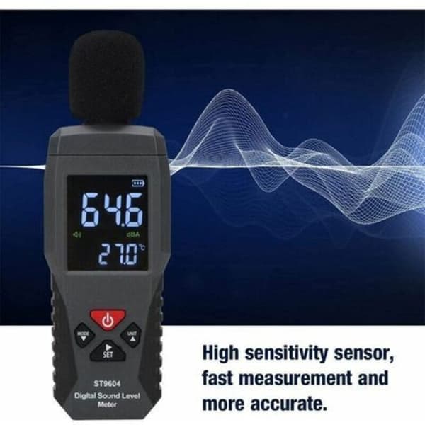 Lydniveauregistrator Støjmåler Lydniveaumåler Digital Audiolydniveaumåler 30-130dB Luxmåler