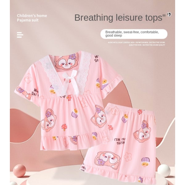 Anime Sanrios Series Kids Kortärmad Pyjamas Set Cartoon Summer style 1 14 (125-135cm)