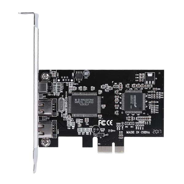 PCI-E PCI Express FireWire 1394a IEEE 1394 Kontrollerkort med Firewire-kabel