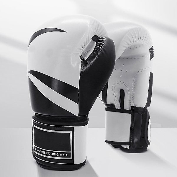 Boxningshandskar, vuxna barns boxningshandskar Män Kvinnor Fighting Boxningshandskar Thaiboxning - Vit 16oz