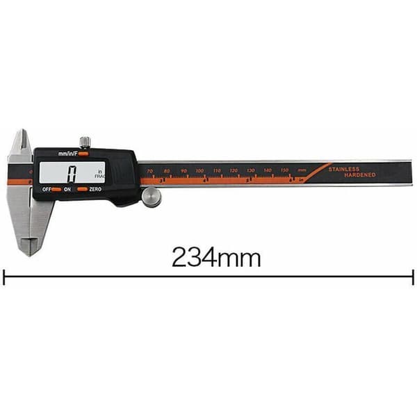 150 mm digitalt skjutmått med LCD-display, elektroniskt digitalt stål