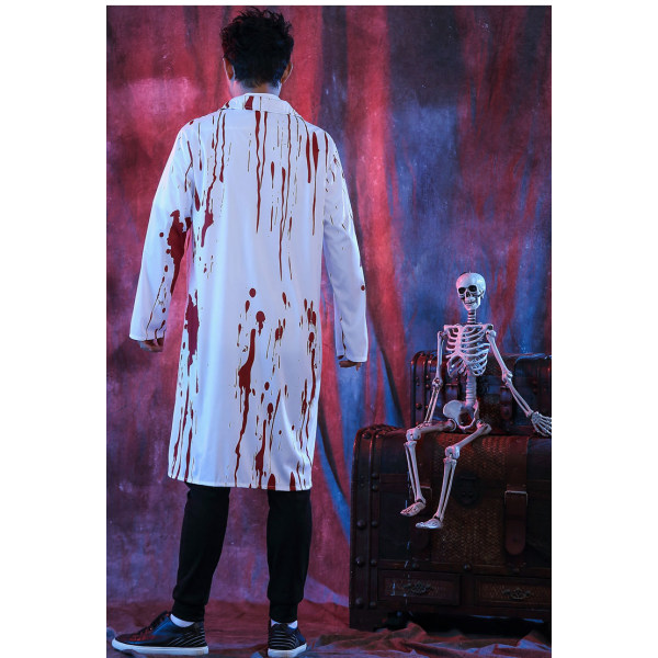 Halloween zombie kläder cos skräck läkare blodig vuxen kostym maskerad fest boy L