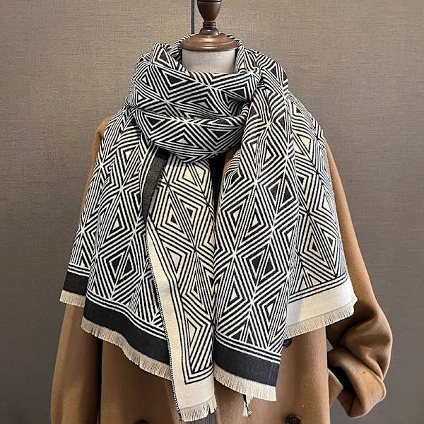 2023 Brand Warm Cashmere Poncho Sjal Scarf Print Tjock Pashmina Vinterfilt Wraps Bufanda Casual Hijab Stoles Echarpe FYR-9 65x185cm