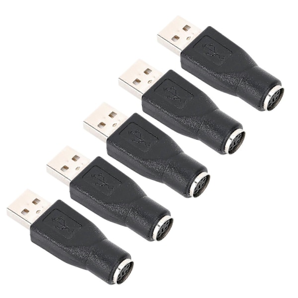 5 st USB Hane till PS/2 Hona Adapter Konverterare för Tangentbord Mus med PS/2 Gränssnitt
