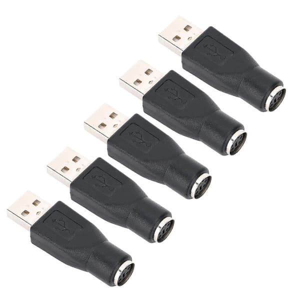 5 STK USB Han til PS/2 Hun Adapter Konverter til Tastatur Mus med PS/2 Interface