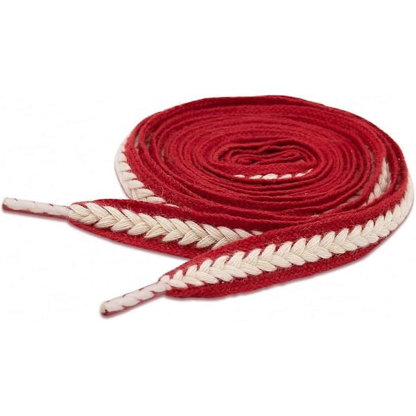 2 Par Brede Tykke Sko-lisser for Sneakers Støvler Flate Erstatnings-skolisser Skobånd (120cm)