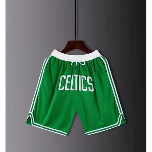 Sommarstretch Bekväma CELTICS Casual Shorts i mitten av midjan Green XL