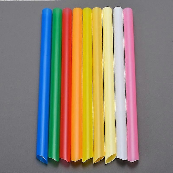 100 st Färgglada Drickbara Plast Tjocka Jumbo Sugrör För Fest Milktea Smoothie 20*0.8cm