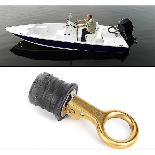 Botao Afløbsprop Marinebåd Messing Afløbsprop Til Huller Båd Hæk Afløbsprop Båd Bundprop (1 Stk, Messingfarve)