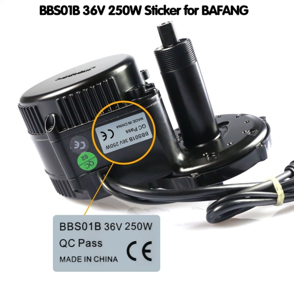 2 * BBS01B Motor Sticker 36V 250W CE-etikett för Bafang Mid