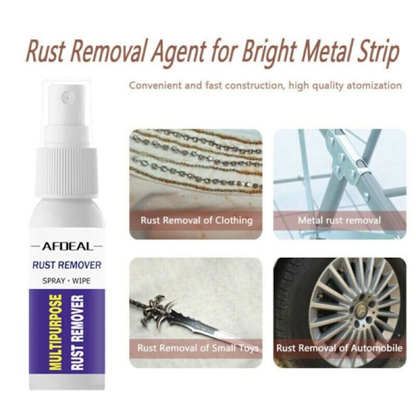 30 ml bil rost Remover Spray Multi-Purpose Metal Surface Chrome