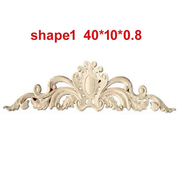 Wooden Carved Applique Furniture Unpainted Mouldings Decal Onlay