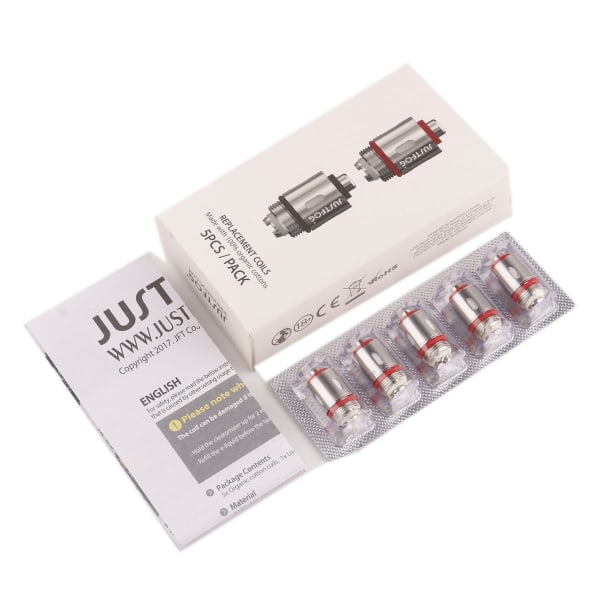 Lott av 5 original JUSTFOG spole 1,6ohm japansk ekologisk bomull