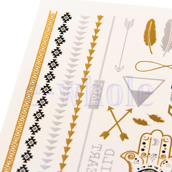 Temporary Tattoos Stickers Flash Tattoo Gold Silver YS-04