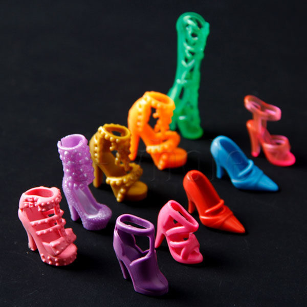 20st 10 par blandade högklackade skor för 29cm Barbie