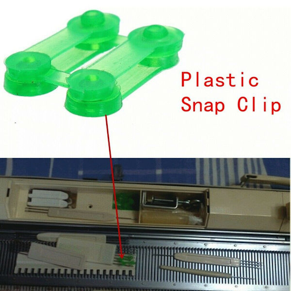 10st Plast Gult Snap Clip Punch Card för Brother Stickning