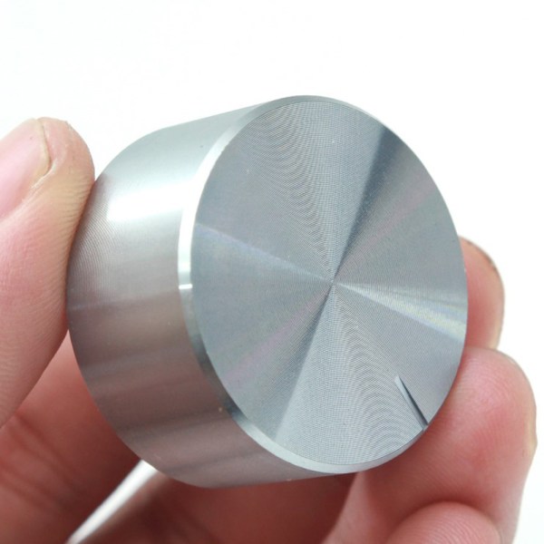 Silver aluminium knurled knopp kepsar volymkontroll för 6mm axel