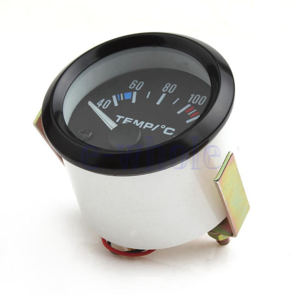 Ny 2 "52mm vit LED-bilvattentemperaturmätare