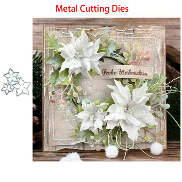 Blommor skärande dör stencils scrapbooking ram album dekor