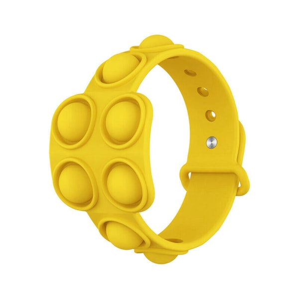 Yellow Simple Dimple Finger Bubble Fidget Bracelet Portable