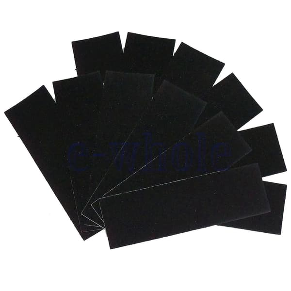 12 st greppbräda av trä Uncut Black Grip Tape Stickers