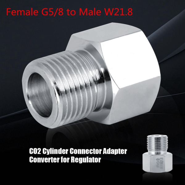 Akvarium G5 / 8 till W21.8 CO2 Regulator Solenoid Cylinder