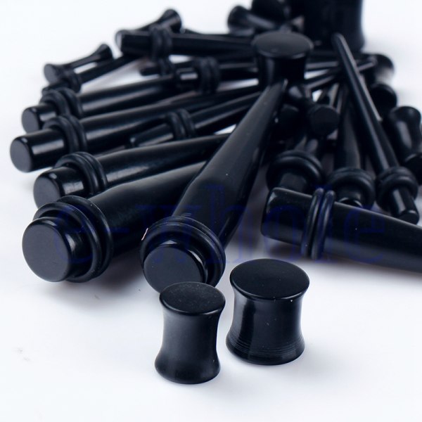36st e-öra Taper Gauge Kit Black Acrylic Taper Plug o-ring