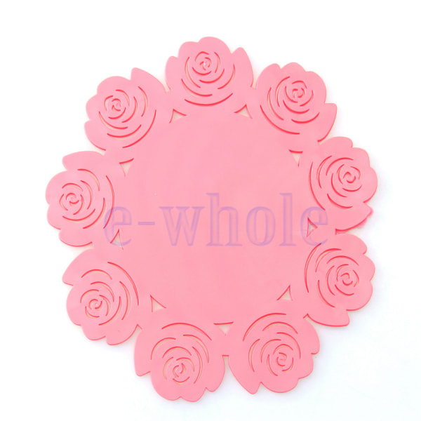 Rose Flower Silikon Coaster Cup Kuddehållare Drick Placemat