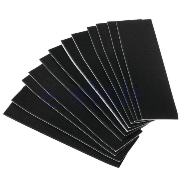 12 st greppbräda av trä Uncut Black Grip Tape Stickers