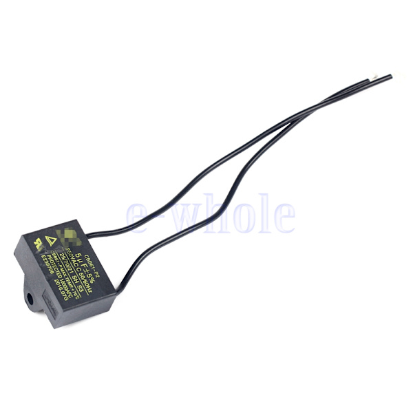 2 Trådtakfans kondensator CBB61 5UF 250V AC 50/60 Hz Power
