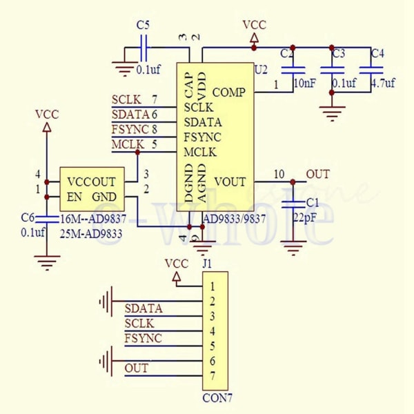 AD9833 DDS-signalgeneratormodul Programmerbara mikroprocessorer