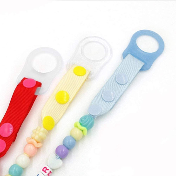 10 st mjuk silikonknapp Mam Ring Dummy Pacifier Holder Clip