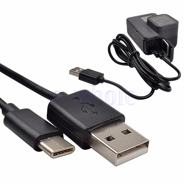 För GoPro Hero 5 3FT Långtyp-C USB-kabelladdningsladd