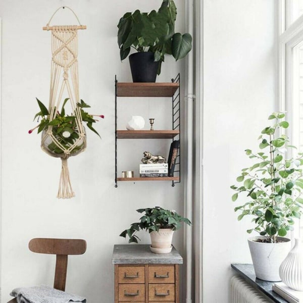 Macrame Plant Hanger Flower Pot Holder Hanging Jute Rope Wall