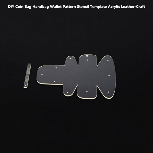 Leather Craft Clear Acrylic Coin Bag Handbag Wallet Stencil