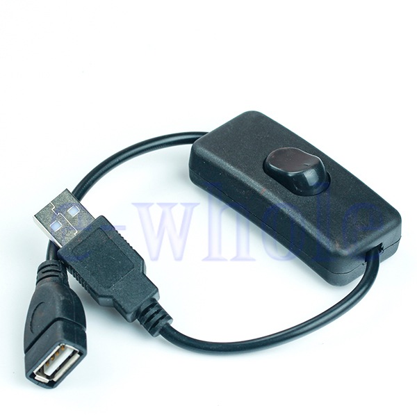 USB-kabel hane till kvinnlig strömbrytare på backväxter