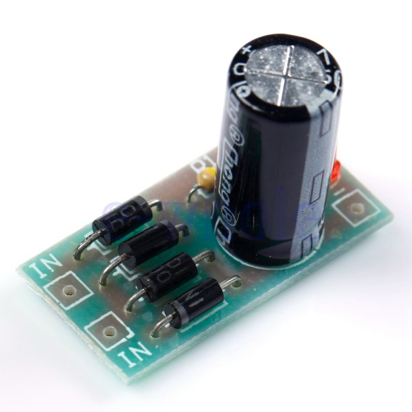 AC 6-32V till DC 12V full-bridge likriktare filter