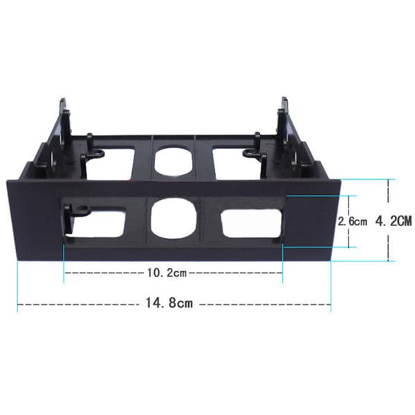5,25 "till 3,5" Drive Bay Computer Case Adapter Mounting Bracket
