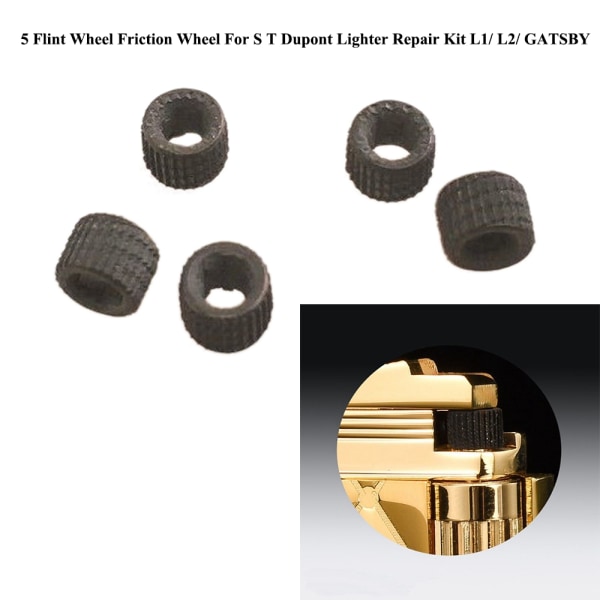 5 Friktionshjul för flinthjul för S T Dupont Lighter Repair Kit