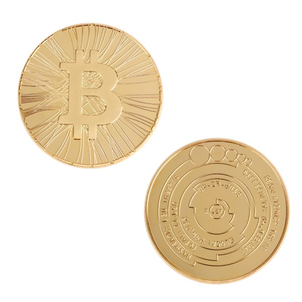 Coin Collectible Bitcoin Gift Stock Golden Iron Cirmorative
