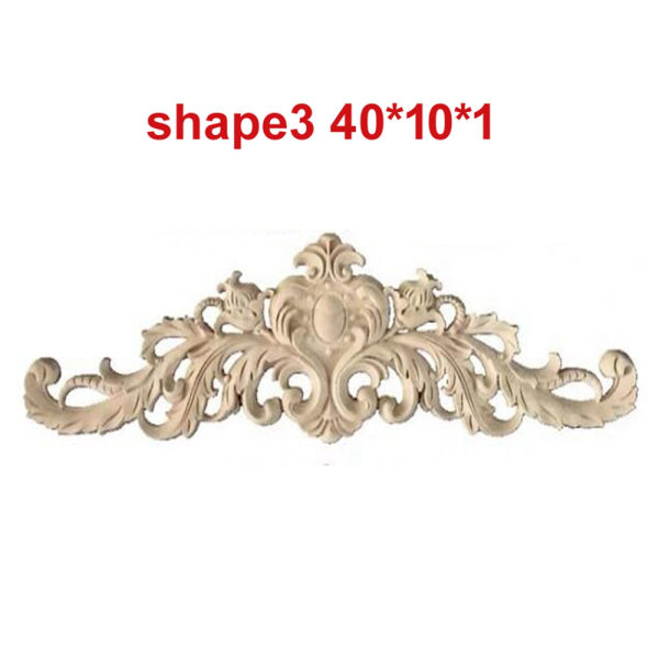 Wooden Carved Applique Furniture Unpainted Mouldings Decal Onlay