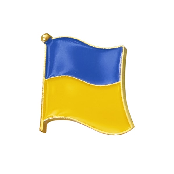Ukraina ukrainska diplomat brosch country flagga lapel stift