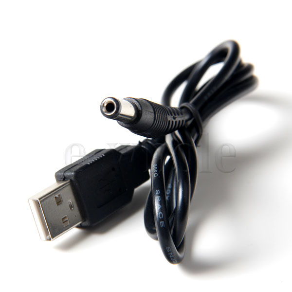 USB-hane till 5,5x2,1 mm-kontakt DC-strömförsörjningsuttag
