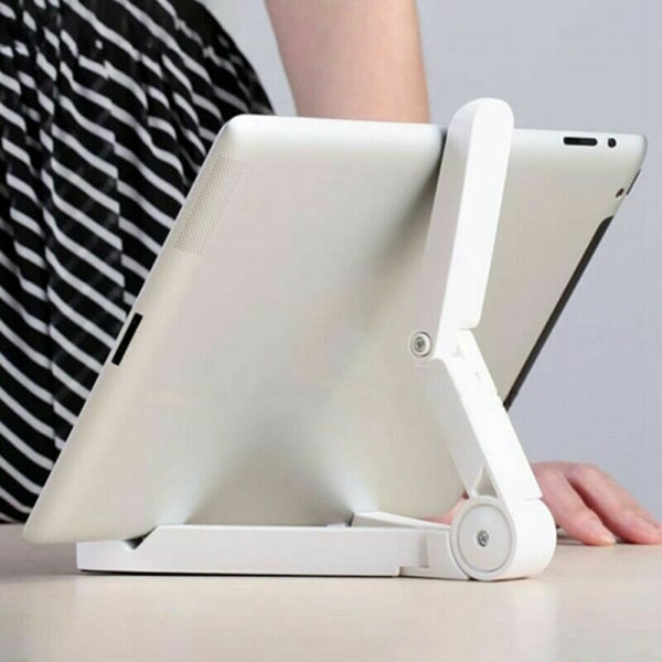 White Adjustable Portable Tablet Holder Stand for iPad Phone