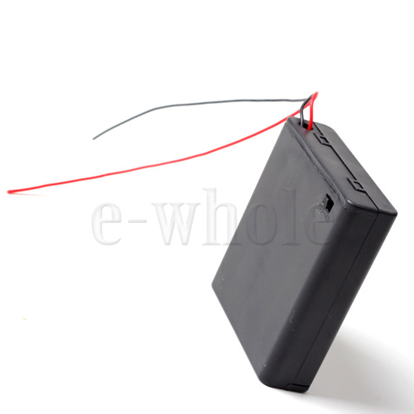 1pc 4xaa 6V Batterihållare Box Case Wire Pre Lodder för DIY