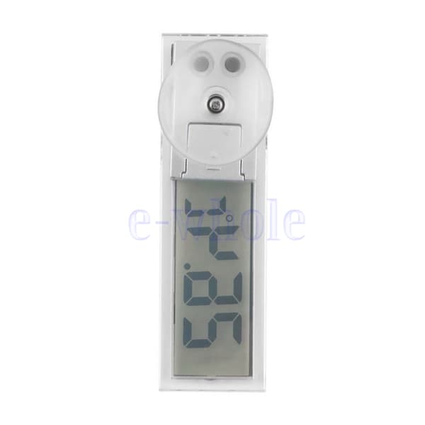 Car Home Transparent LCD Digital Thermometer Suction Temperature