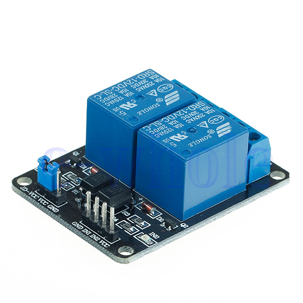 12V 2 Channel Relay Module With optocoupler For PIC AVR DSP ARM