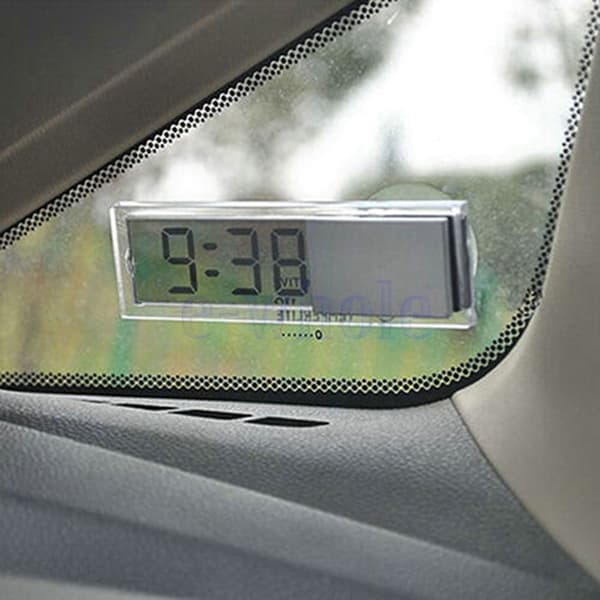 Car Home Transparent LCD Digital Thermometer Suction Temperature