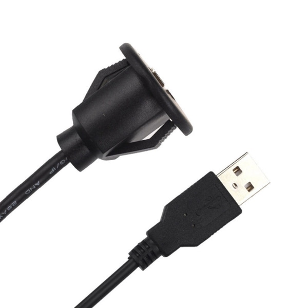 USB förlängningsuttag hane till hona infälld kabel och panel