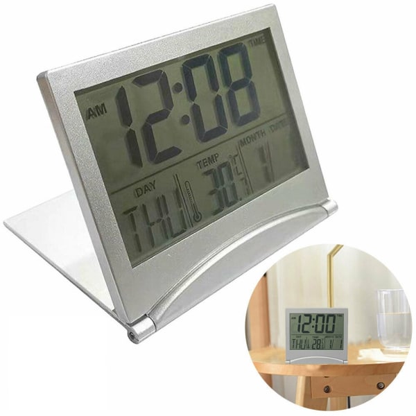 Digital LED-display väckarklocka med temperatur väder
